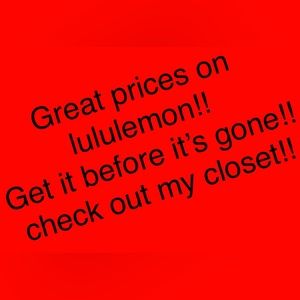 Shop my closet for lululemon sales